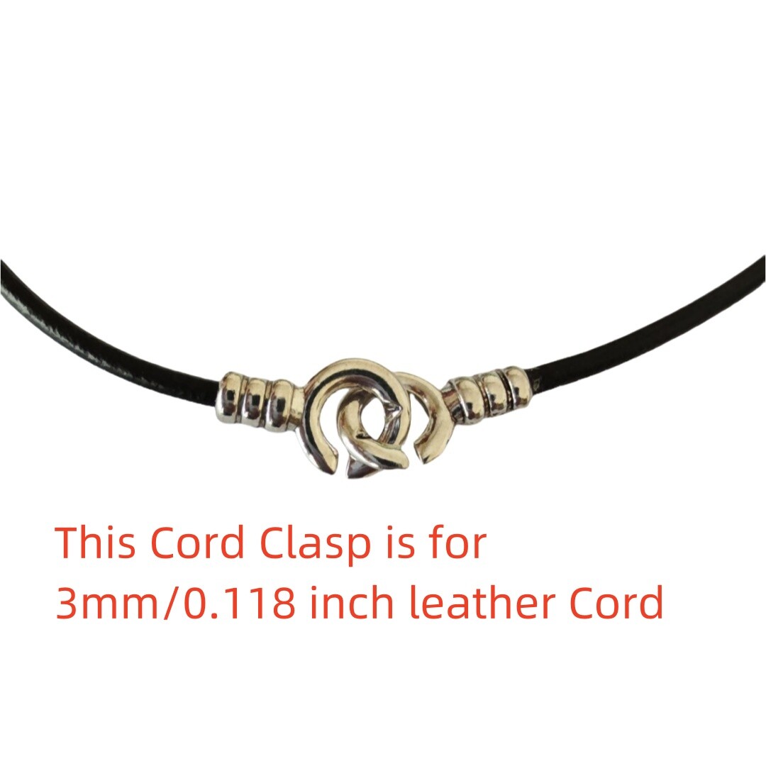 20PCS or 10Pairs Antiqued Silver Handcuffs Clasps for 3mm Leather Cord