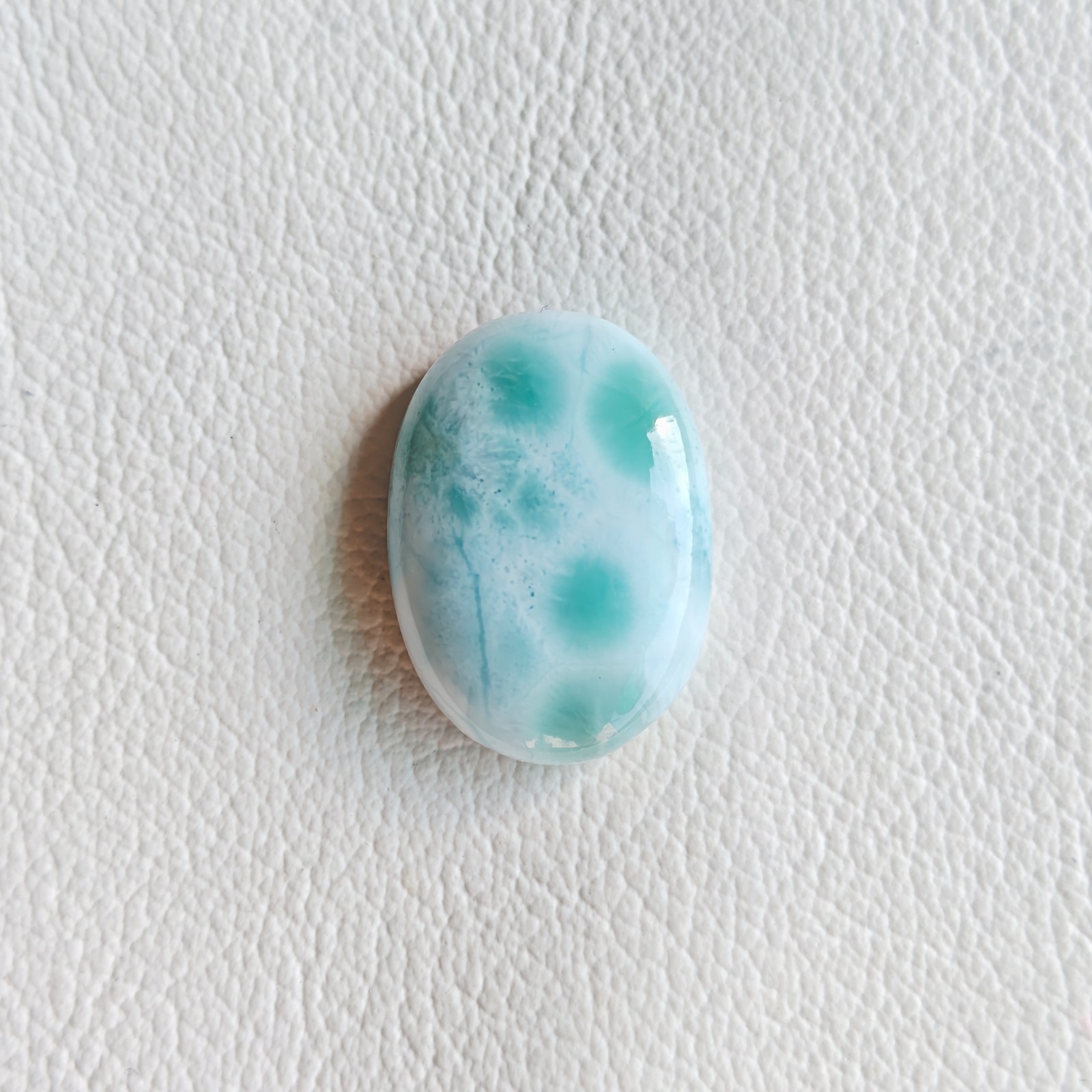 Oval Shape AA Quality Larimar Cabochon, Size 17x24x6mm Weight 25 Carats