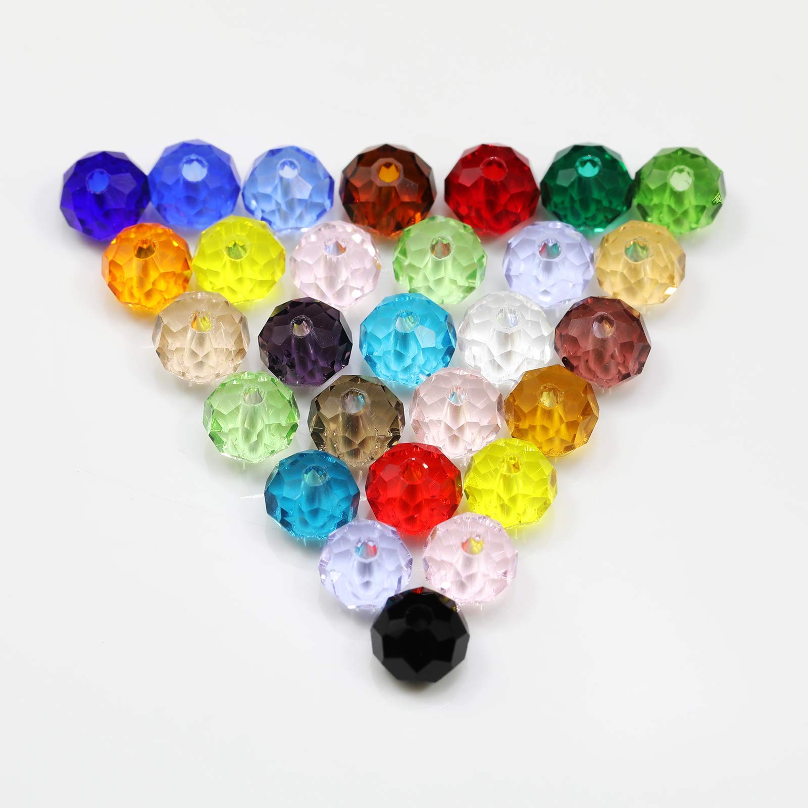 6mm Briolette Glass Beads Faceted Rondelle Crystal Beads, DIY Craft Beads for…