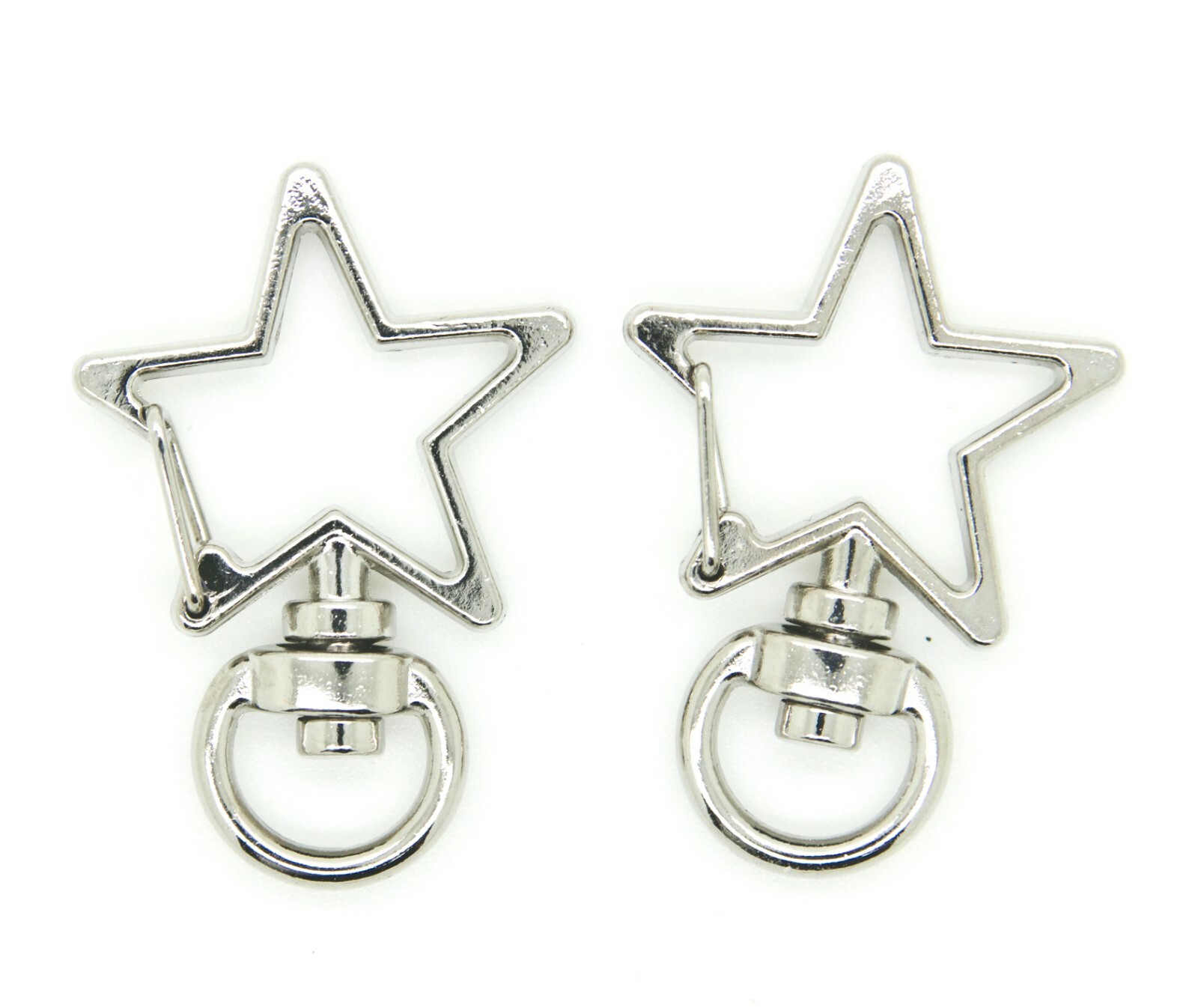 10pcs DIY Metal Snap Hook Star Lobster Clasp Lanyard Pendant Keyring Keychain