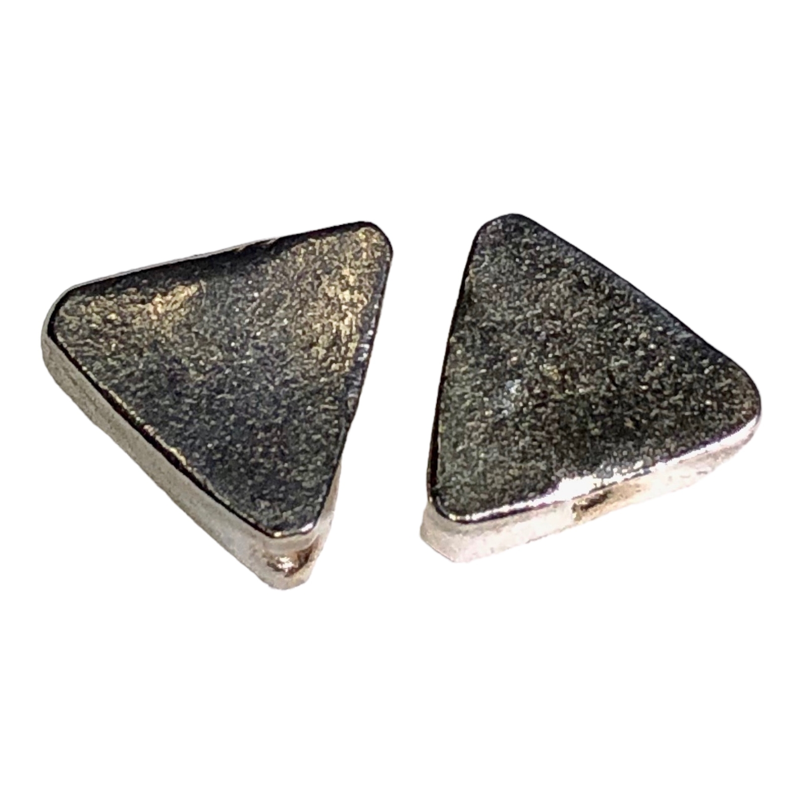 Exclusive 2 Hill Tribe Triangle Fine Silver 13x11x5.5mm Beads 5471