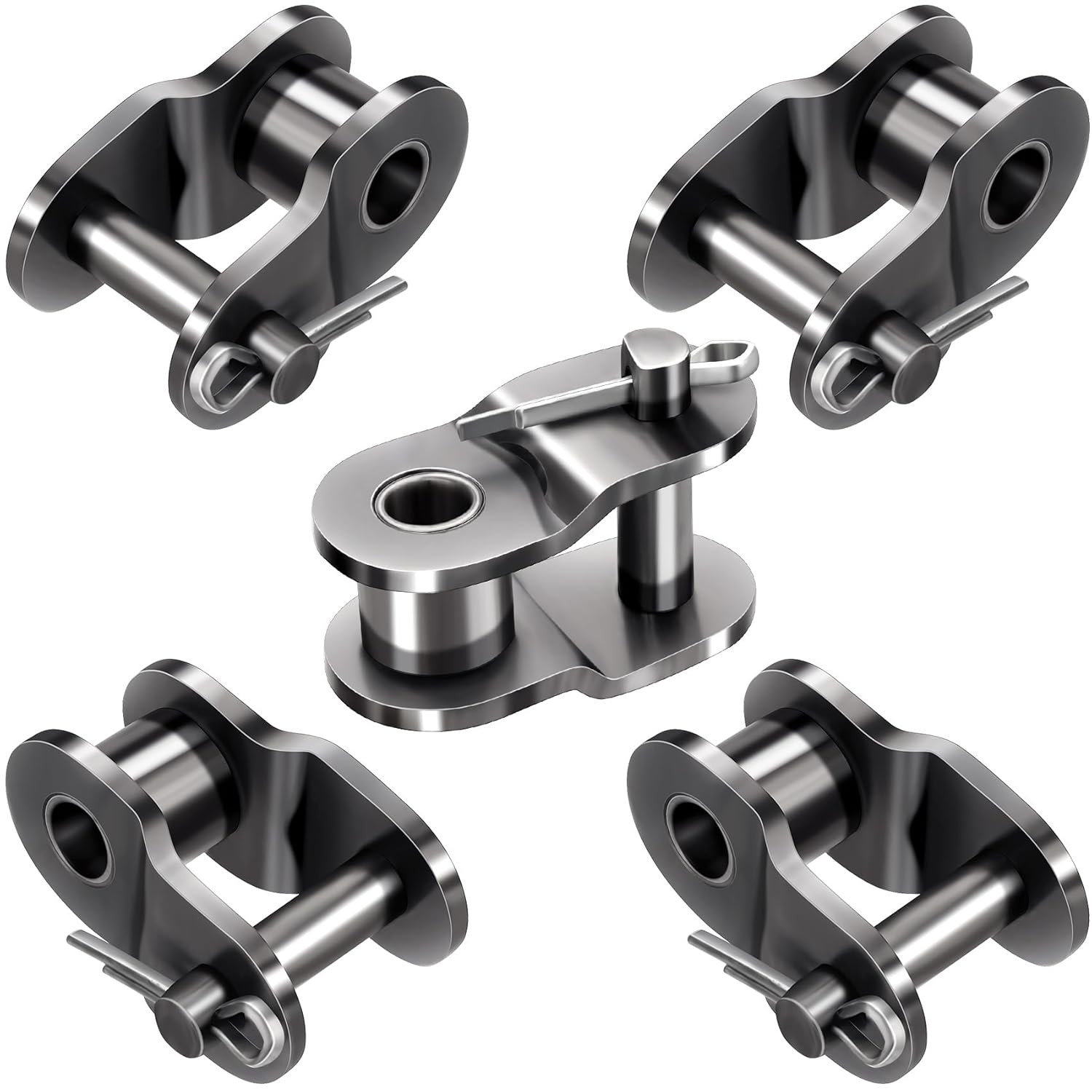 5PCS #420 Roller Chain Offset Half Link Carbon Steel Half Roll Chains Connecting