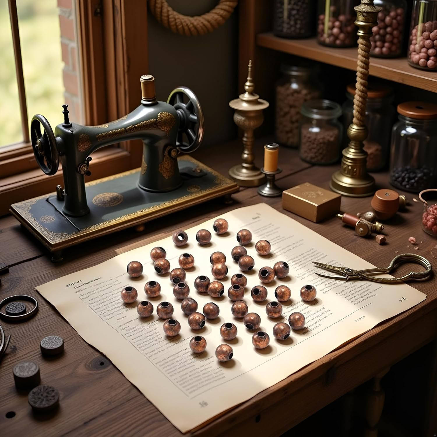 300Pcs/Lot 3Mm Antique Copper round Spacer Beads Smooth Ball End Seed Metal Bead