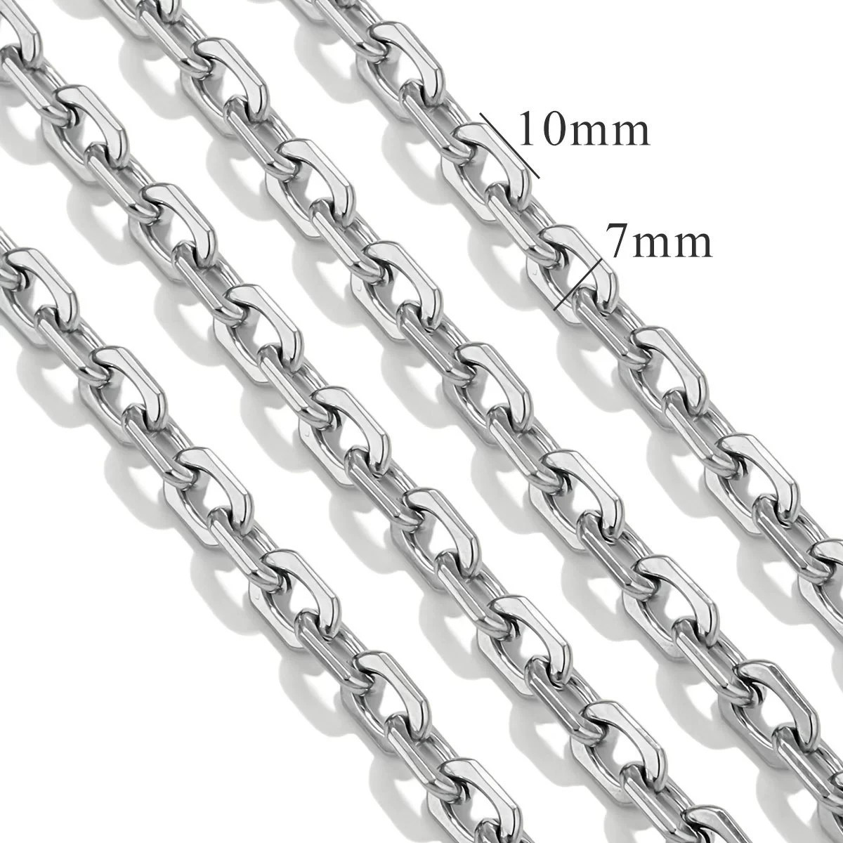 1Foot No Tarnish Stainless Steel Chunky Chain 7mm Wide Waterproof SSF125-S