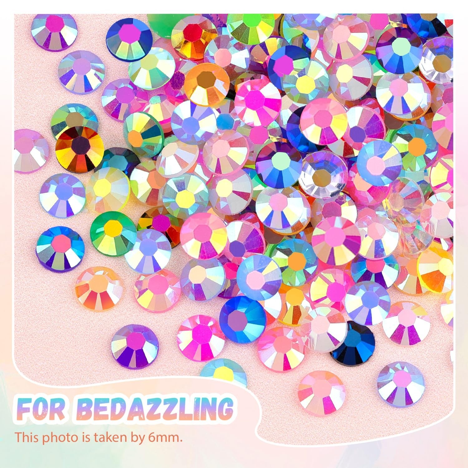 8000Pcs Resin Rhinestones with 3Pcs B7000 Jewelry Glue for Crafting, Multicol…