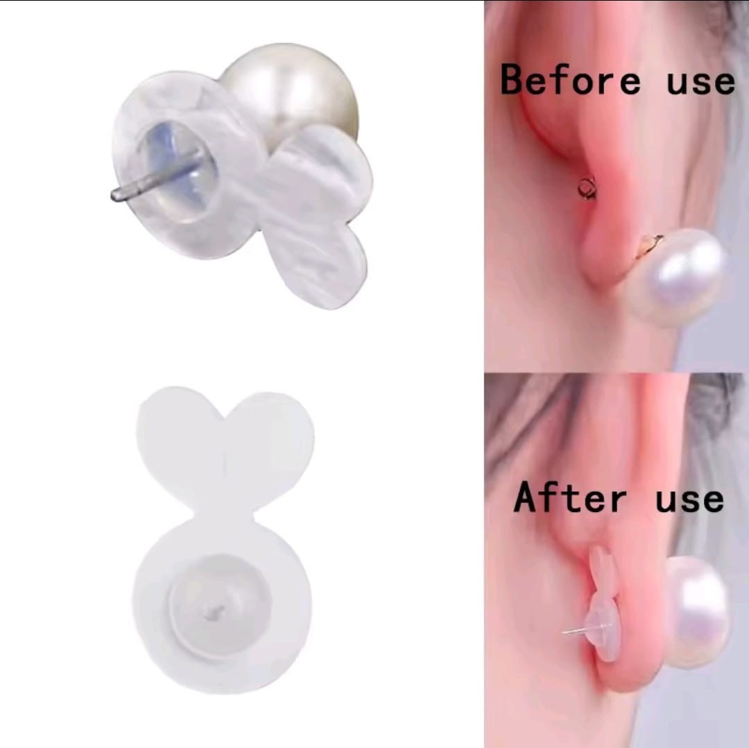 10Pcs Earring Lifter Backs Replacements Rubber Earring Backs for Droopy Ears
