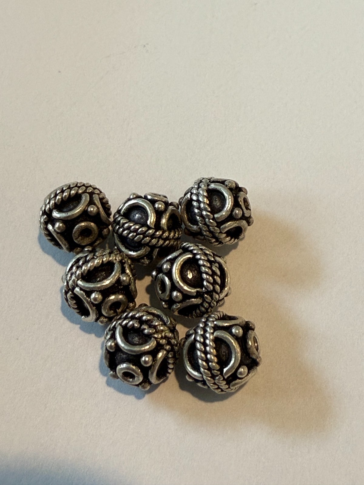Sterling Silver Genuine Indonesian Bali Round Beads – Various Styles