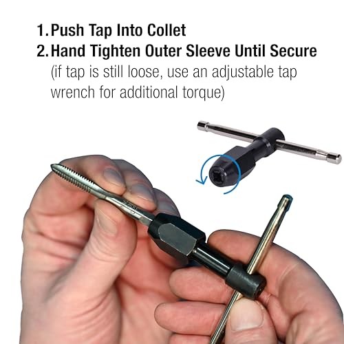 98501 T-handle Tap Wrench, 0-Inch – 1/4-Inch, steel 0″ to 1/4″, 0.00 to 6.0M