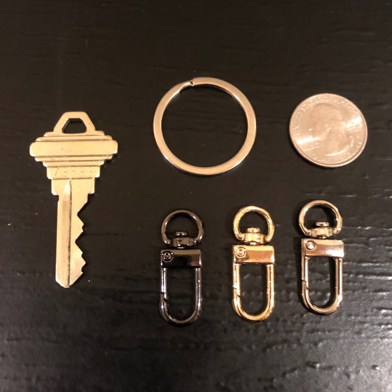 5pcs Keychain DIY Accessories Swivel Trigger Clip Connector Key Ring Bag Clasps