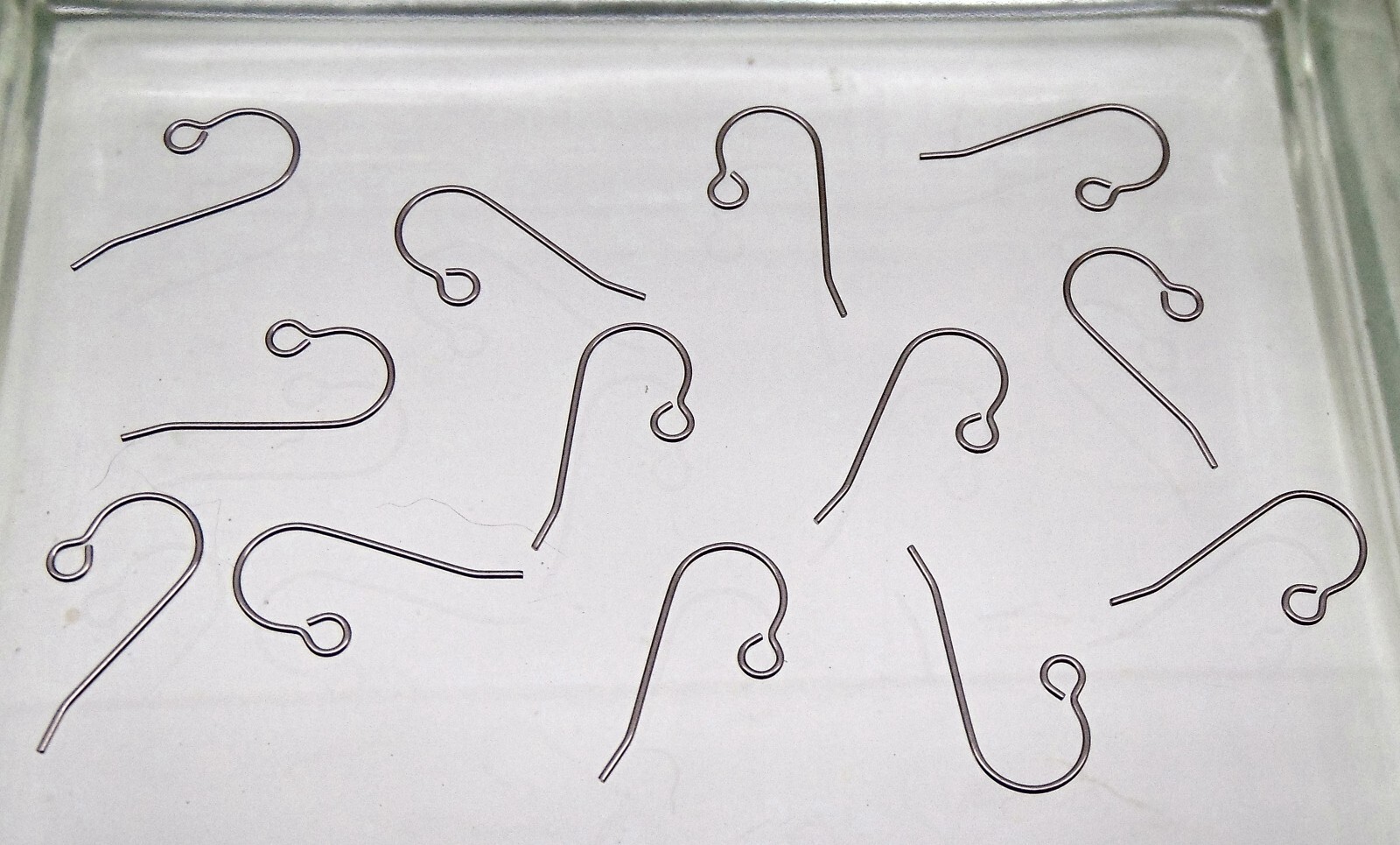 100 Pure TITANIUM Ear Wires Hook with Open Loop ~ Grade 1 No Nickel ~ 24mm Post