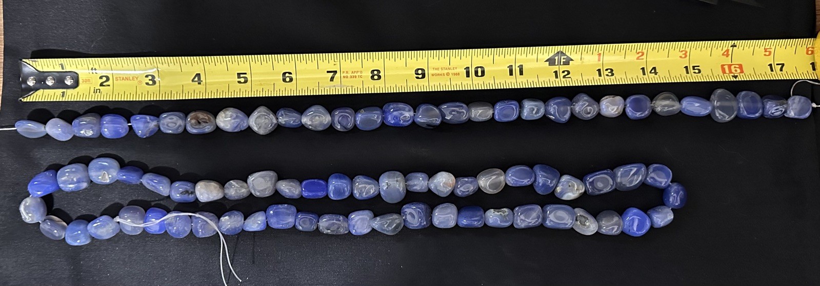 1.5 strands Blue Agate Freeform Nugget Beads Fire Mountain Gems ￼jewelry making