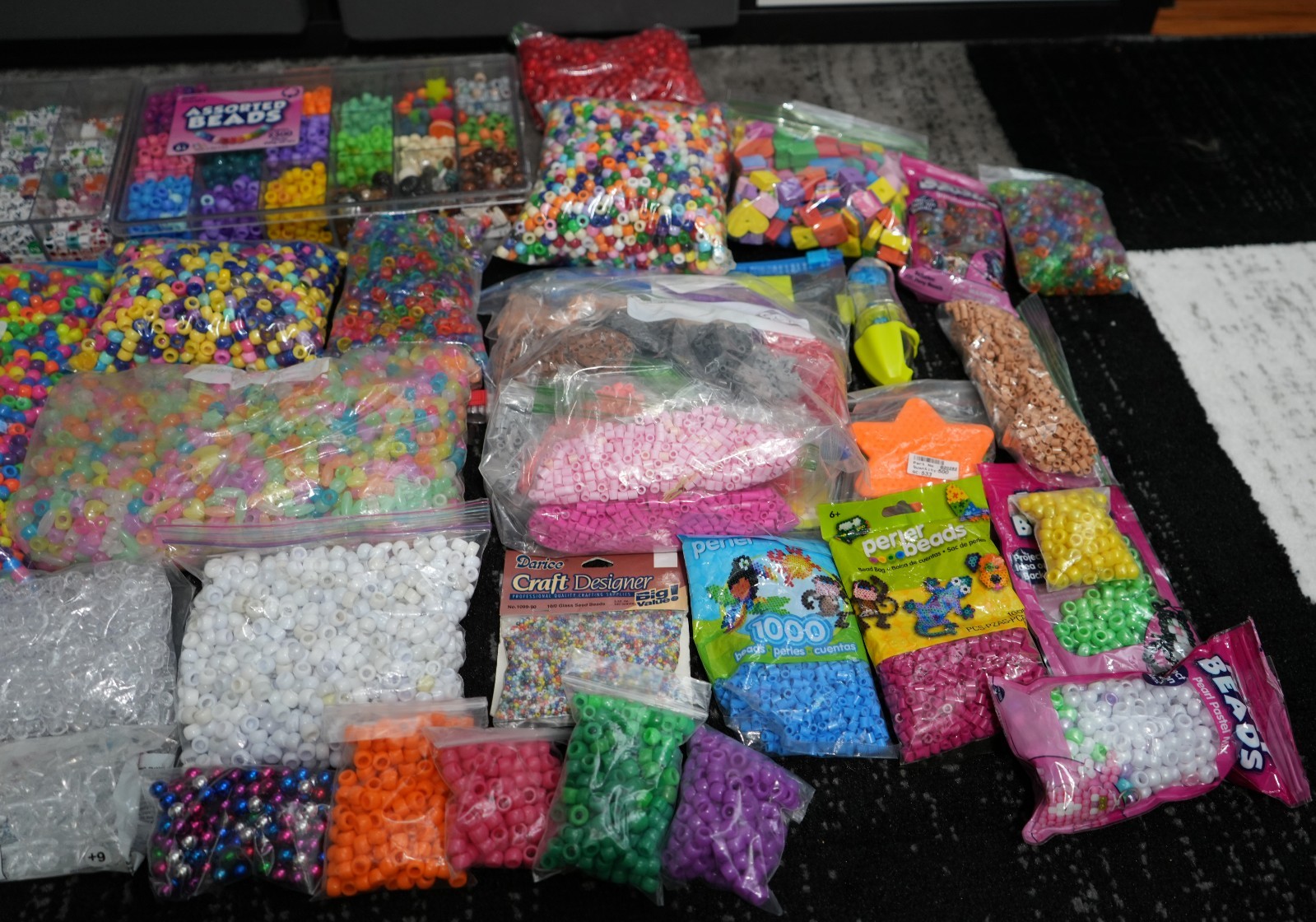 Pony beads and perler beads lot for jewelry and kandi
