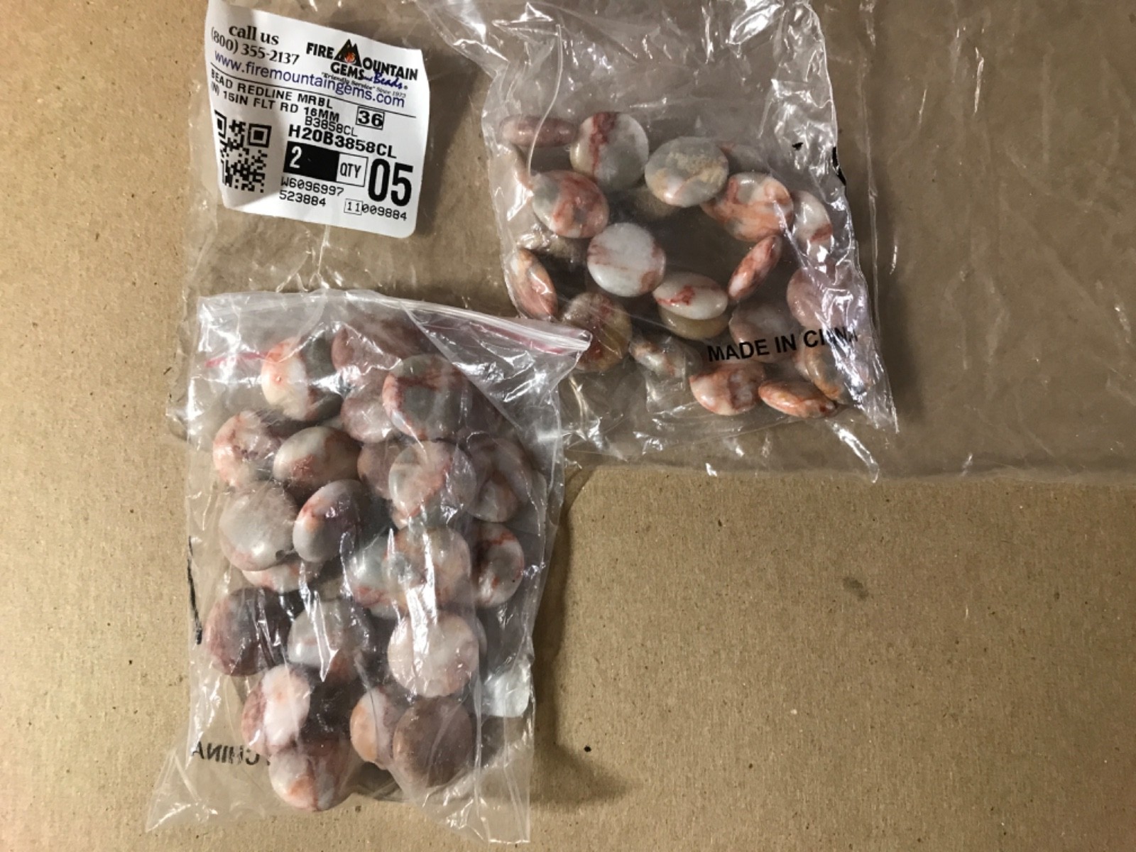 Fire Mountain Gems and Beads Assorted Bead Lot of 11, 2 lbs 6 oz Or Bead Strands