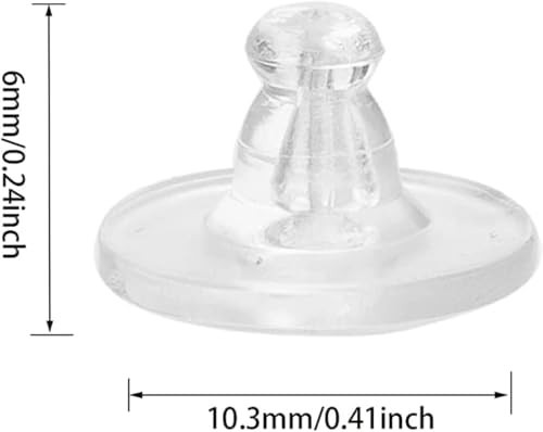 100 PCS Clear Rubber Earring Backs Hypoallergenic Soft Replacement Stoppers