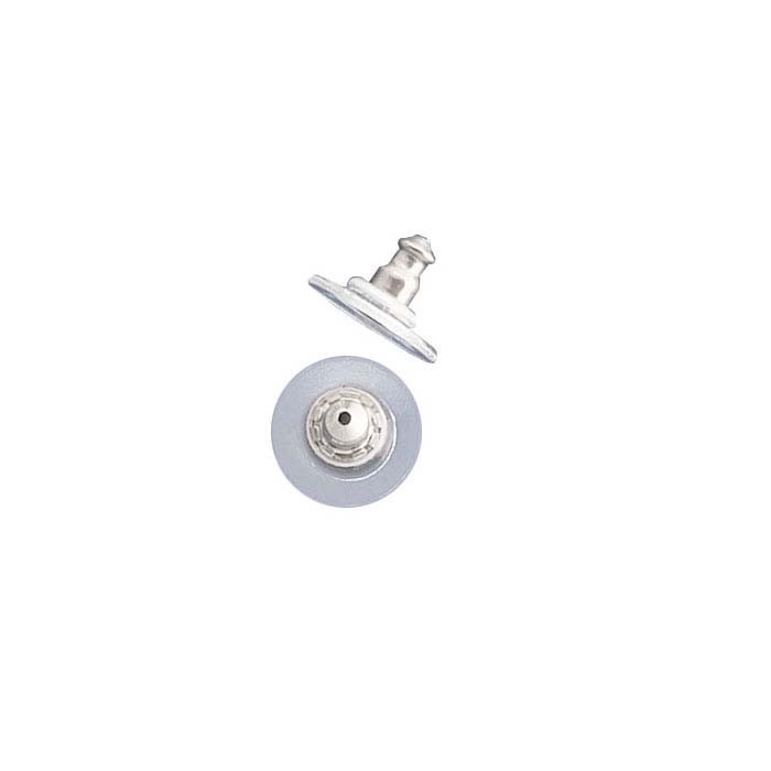 Comfort Clutches ~Clear flat earring back + silver or gold ~ Ear Nuts NO Nickel