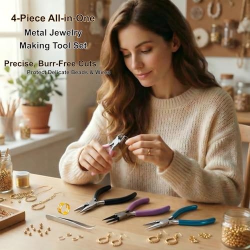 pcs Mini Jewelry Pliers Tools Set for Jewelry Making & Repair Supplies – 4