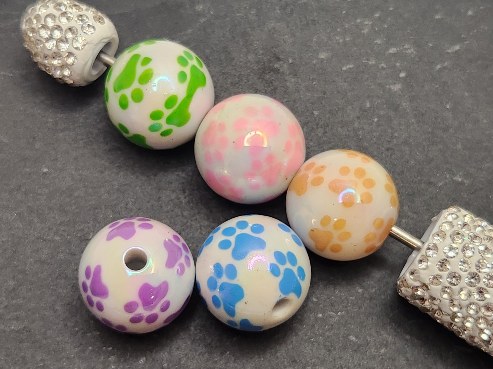 16mm Acrylic Beads – PRINTED ANIMAL DESIGNS – YOU PICK!! – Beadable DIY Pens