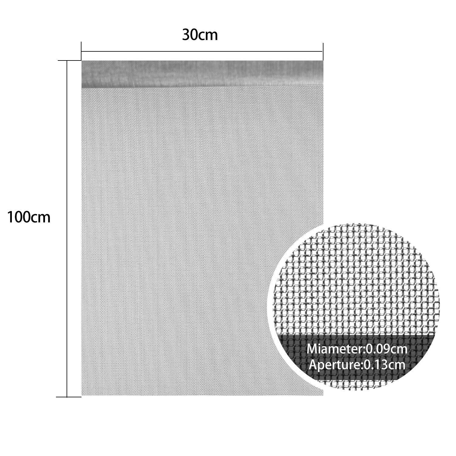 Eco-Friendly Stainless Steel Filter Mesh 120 Mesh, 11.8 x 39.3 Inch, 2 Pcs