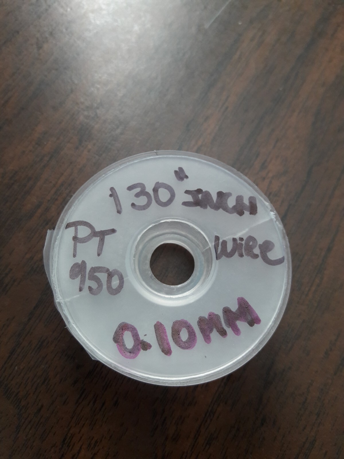 PLATINUM 950 ROUND WIRE 0.10 MM ~ 130 INCHES LONG ~ FOR REPAIRS ON LASER ~READ~