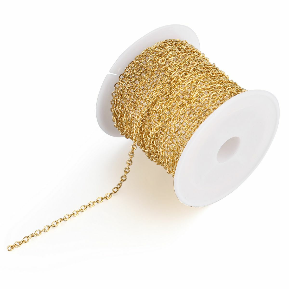 5m Bulk Stainless Steel Cable Chain Link for DIY Necklace Jewelry Making 3 Color