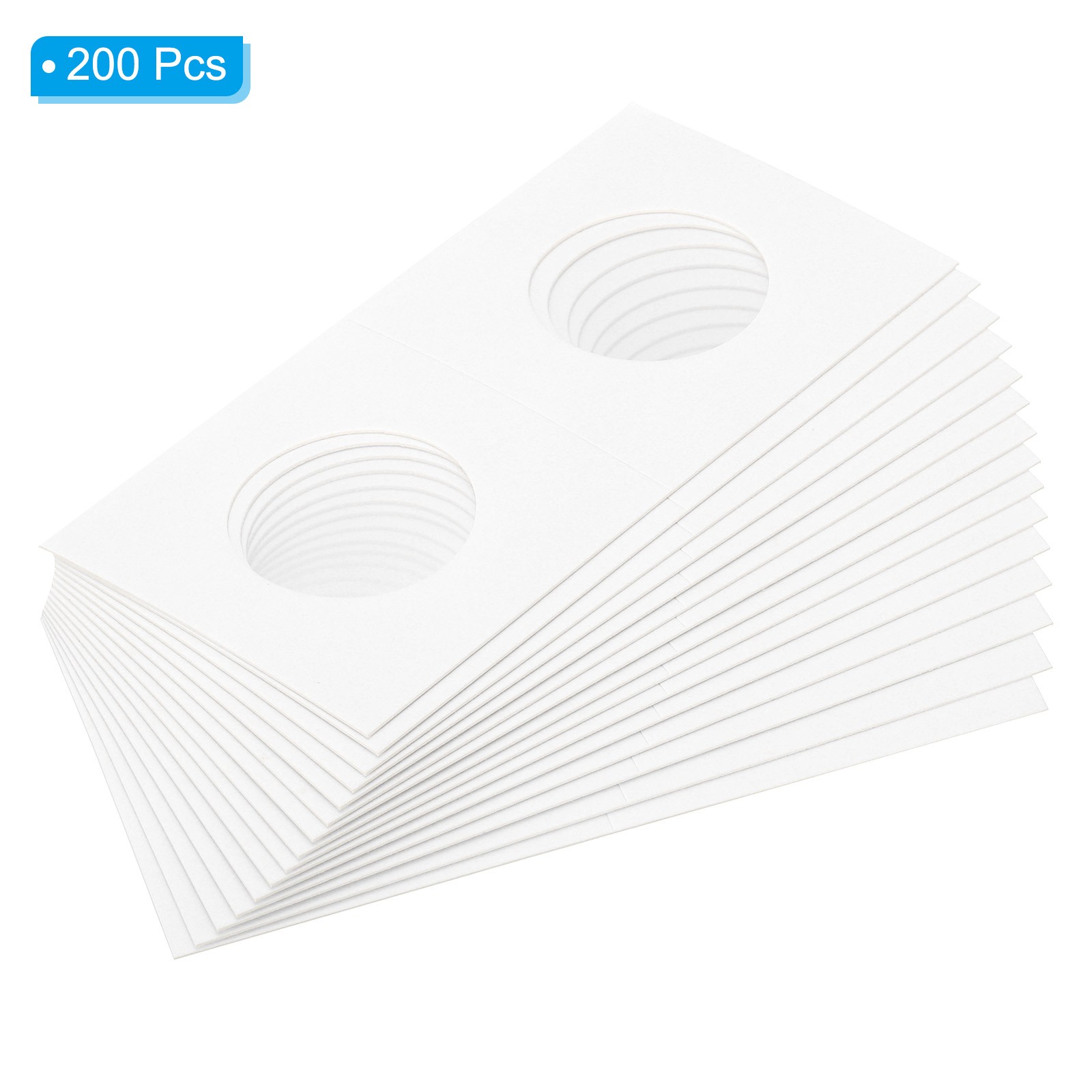 200 Pack 2 x 2 Coin Flips 27.5mm Cardboard Coin Holder Paper Coin Holders