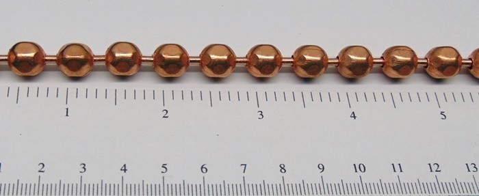 100% COPPER BALL #20 Bulk CHAIN 3/8″ 9.5mm Round + Faceted Bead ~ 3 to 100 feet