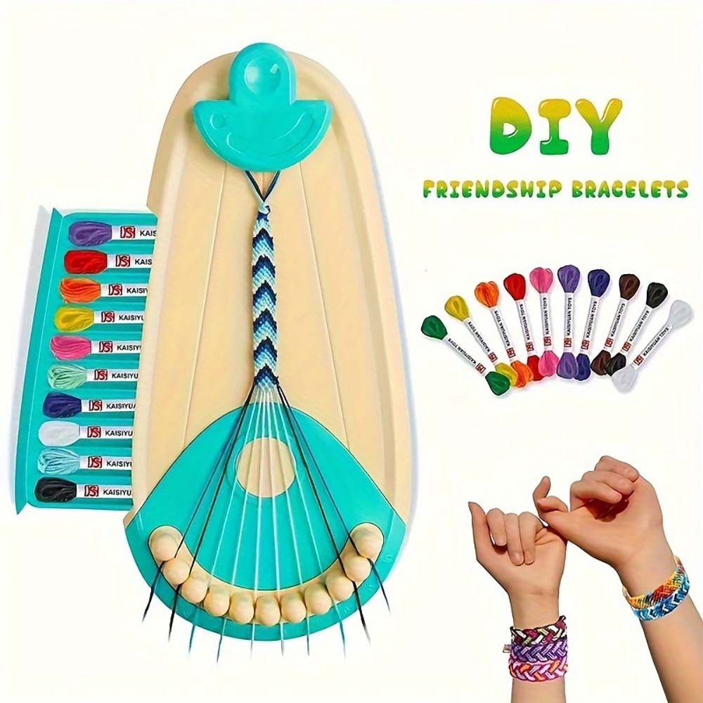 Vibrant All-In-One Durable Sturdy Easy-To-Use Friendship Bracelet Making Toy Set