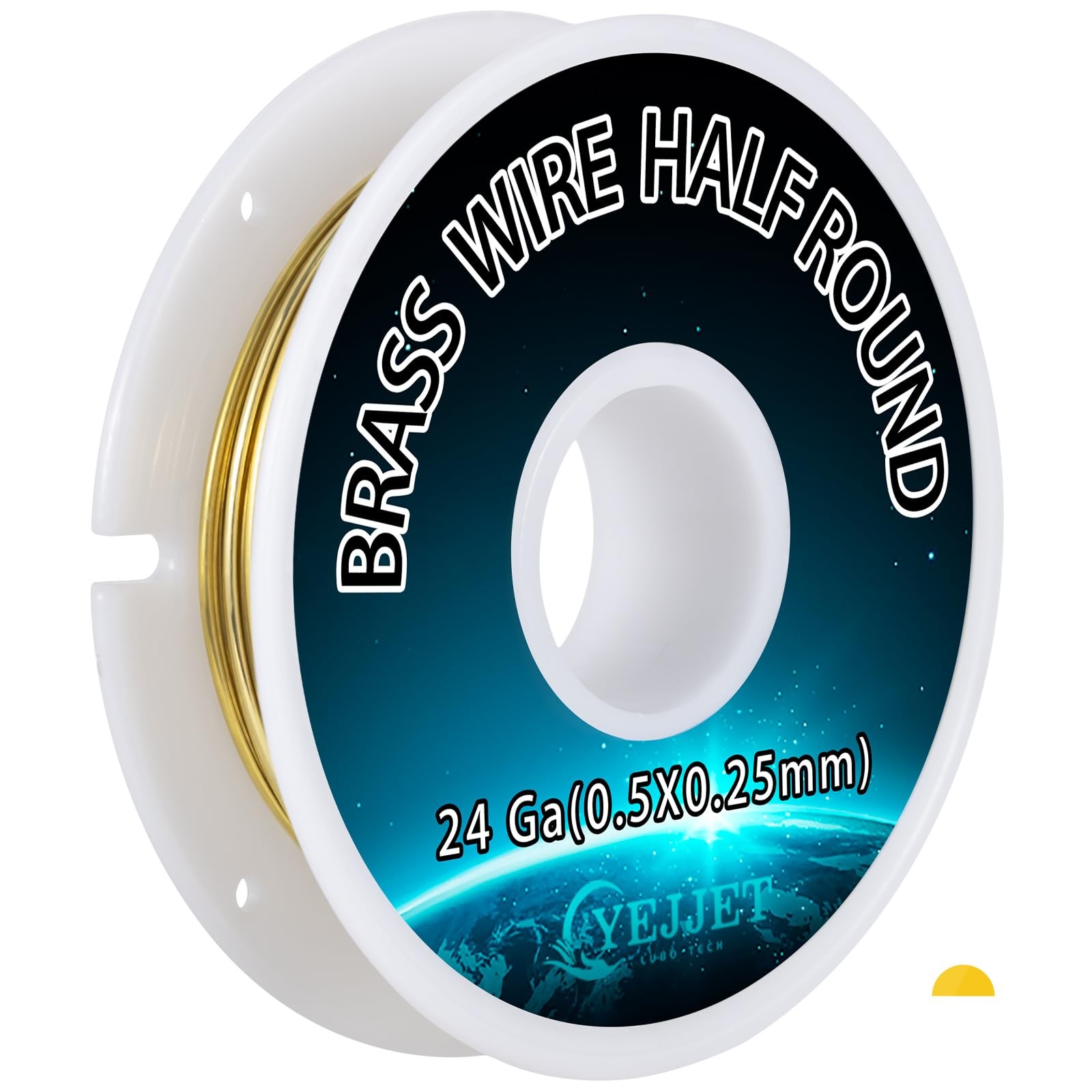 24 Gauge Half-Round Brass Wire 0.51X0.25Mm – 3.0 Oz 276 Feet Craft Wire Bulk, Me