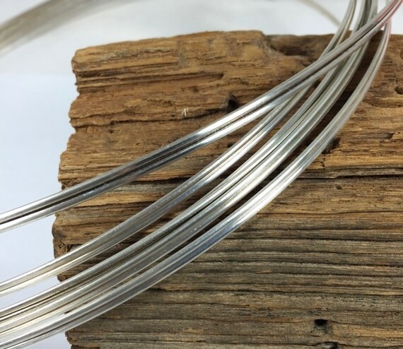 925 Sterling Silver Wire- Double Half Round- Dead Soft- 10 Gauge- 5 ft