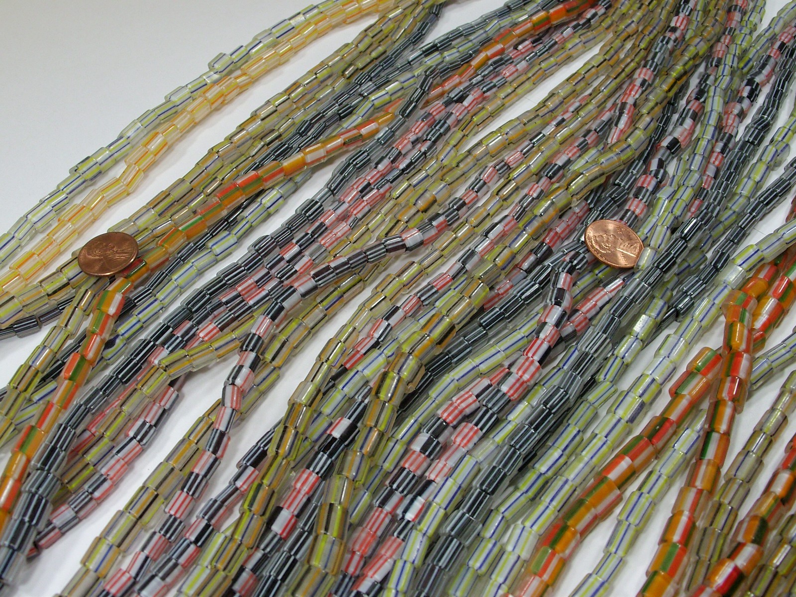 40 Strands 15″ Multicolor India Handmade Glass Beads Wholesale Bulk Lot (FPZ-9)⭐