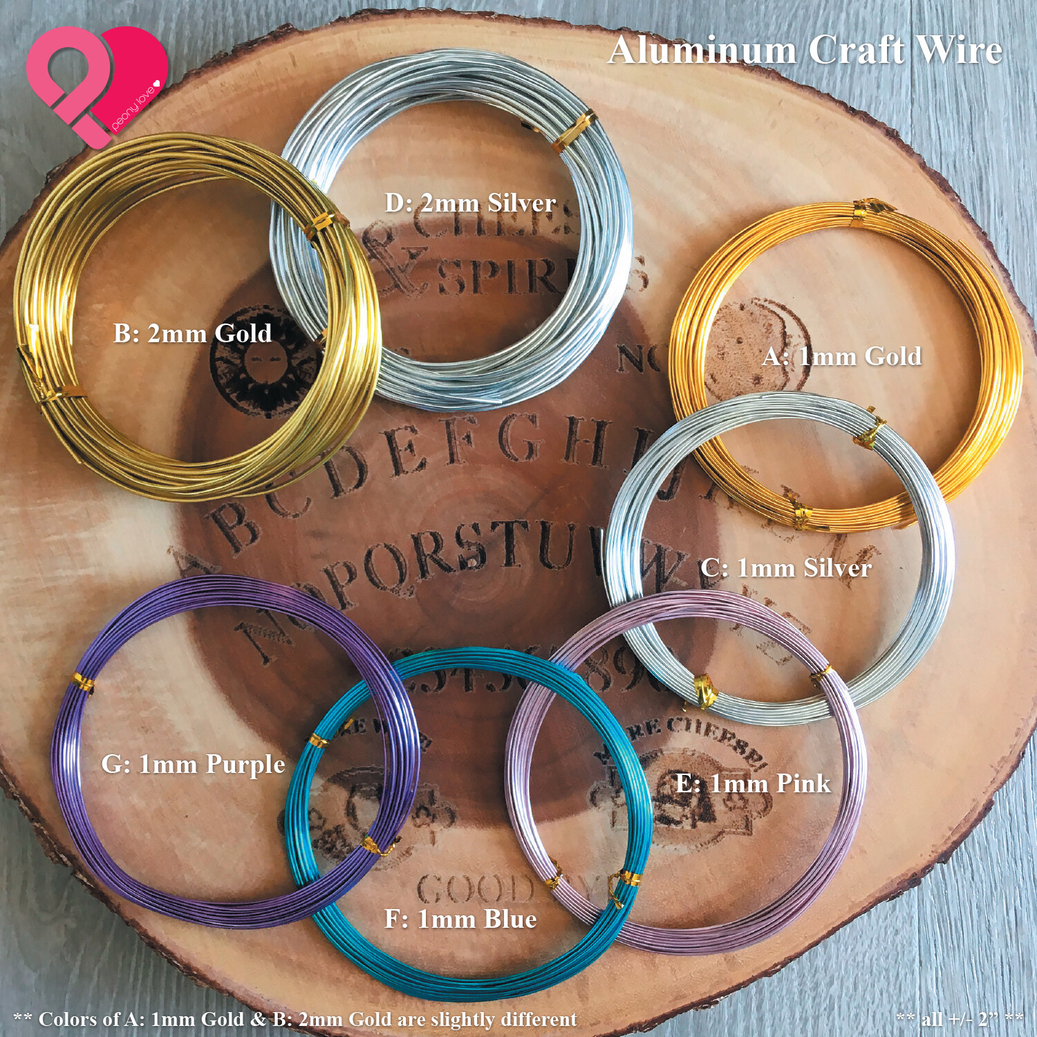 12,18 Gauge 1,2mm Aluminum Craft Wire Metal Cord String Gold Silver 1-5roll BULK