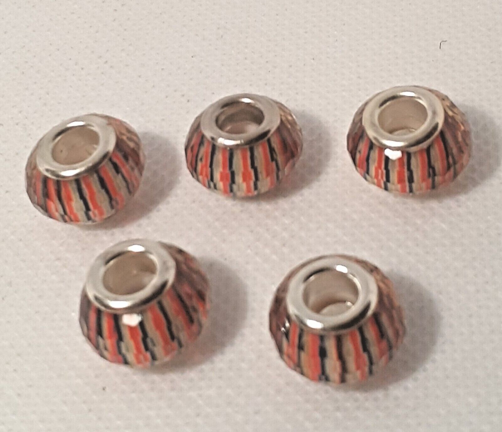 You Pick European Striped Beads 5 ct. Original/Faceted/Mult. Colors w/Discount