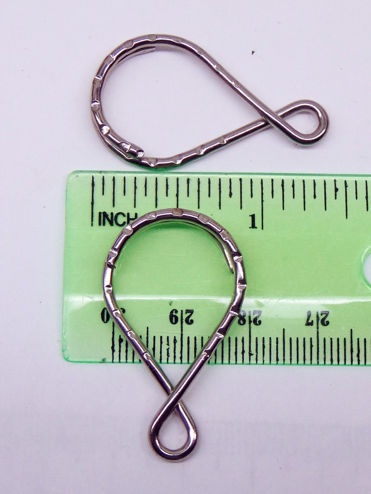 Figure 8 Key Rings Hammered Split Ring Nickel Plated Steel 36mm long (1.5″)
