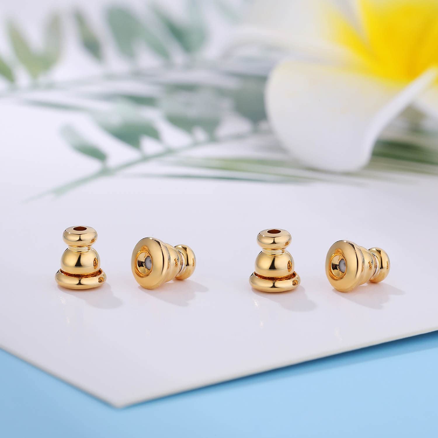 Earring Backs for Studs, 18K Gold Bullet Earring Backs Replacements for Studs…