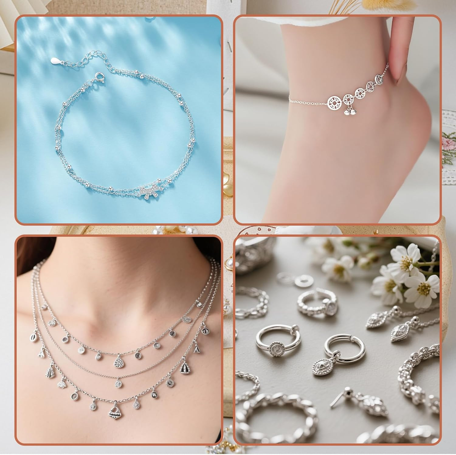 20Pcs 925 Sterling Silver Jump Rings, 6Mm 5Mm 4Mm 3Mm Small Necklace Jewelry …