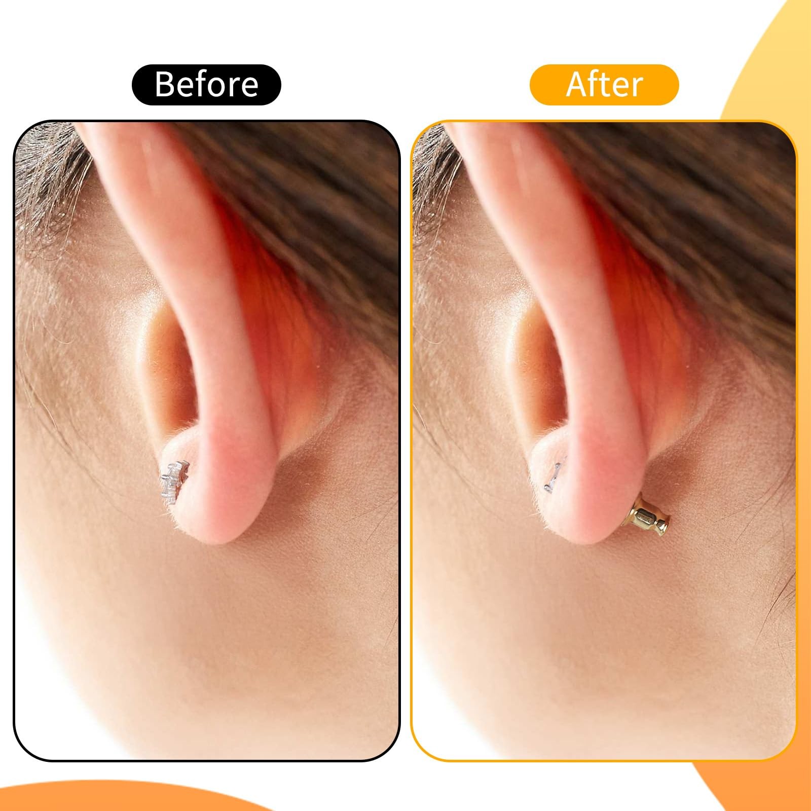 8PCS Earring Lifters Backs for Droopy Ears, Large Earring Backs Replacements …