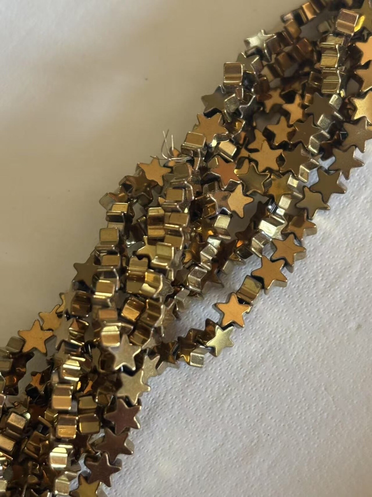 Hematite 4mmX1mm Star Shape Loose beads 16″