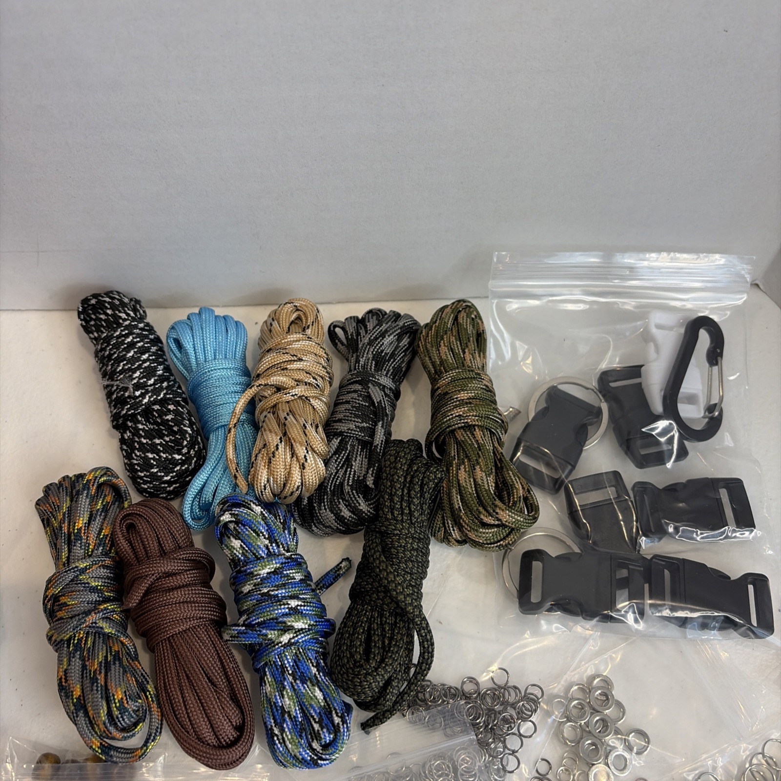 Men’s Jewelry Making Kit w/ Organizer – Stone Wood Beads Charms Paracord Elastic