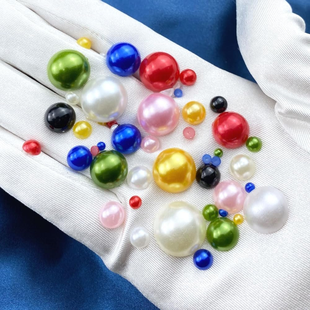 8000Pcs 3Mm Flatback Half Pearls round Crafts Beads for Jewelry Making DIY Sc…
