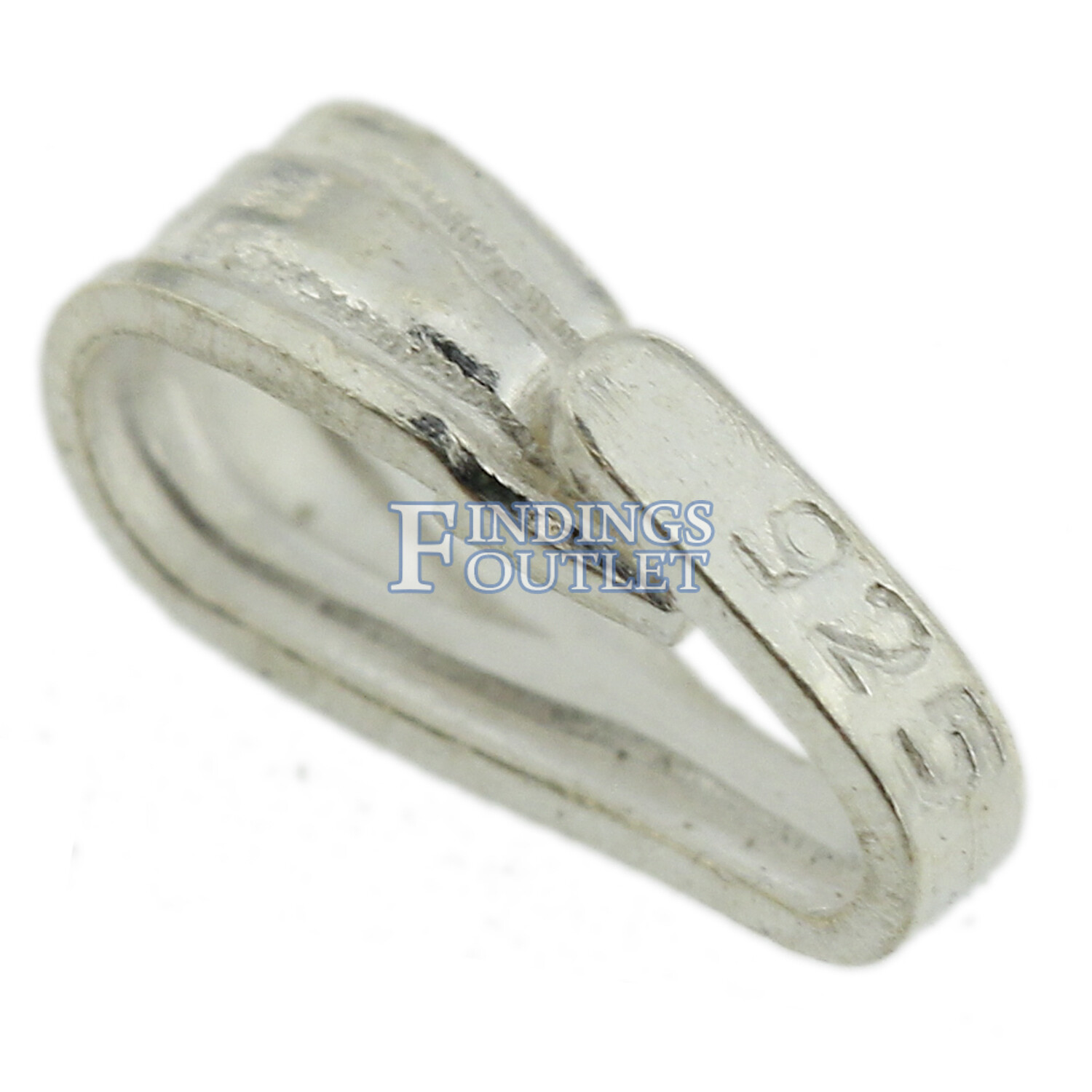Sterling Silver 925 Tapered Pendant Bail Jewelry Findings For Chain Necklace USA