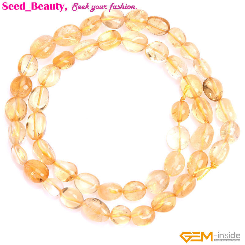 Potato Nuggets Freeform Natural Citrine Chips Beads Jewelry Making Strand 15″ Sd