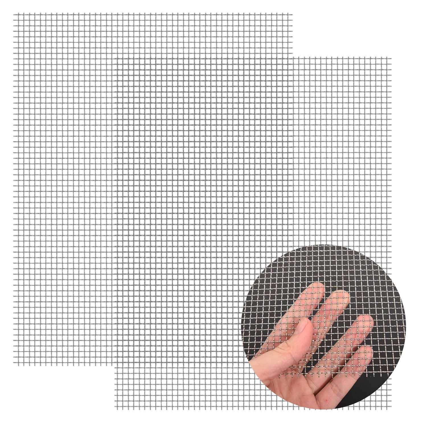 2 Pack 14″x11″ Crimped Stainless Steel Mesh – Durable and Versatile DIY Solution