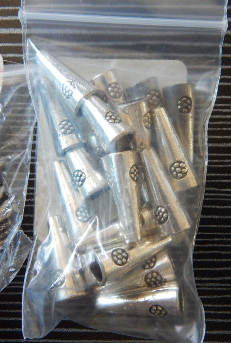 New Fire Mountain Gems Pewter Charms Lot (32) Birch Leaf Flower & Cones