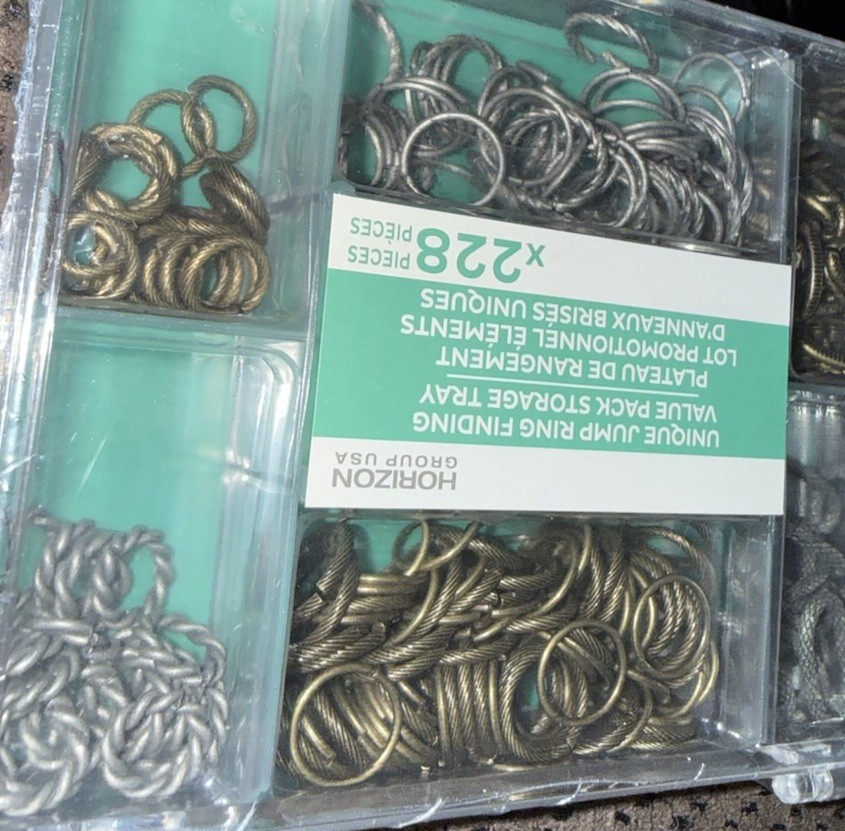 Unique Jump Ring Findings Value Pack 228pc Antique Gold & Silver Jewelry Kit