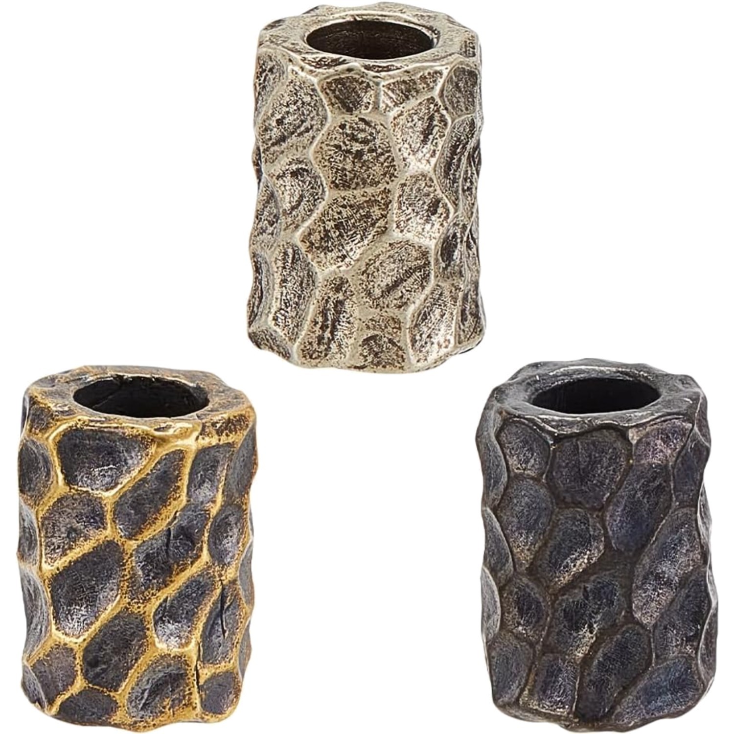 3Pcs Brass Beads 11x15mm Large Hole for Paracord Jewelry DIY Crafts