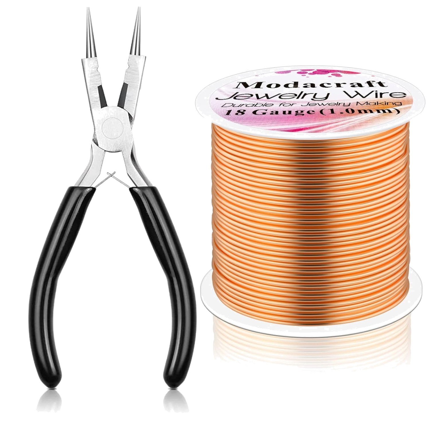 18 Gauge Copper Wire & Pliers Set for Jewelry Making