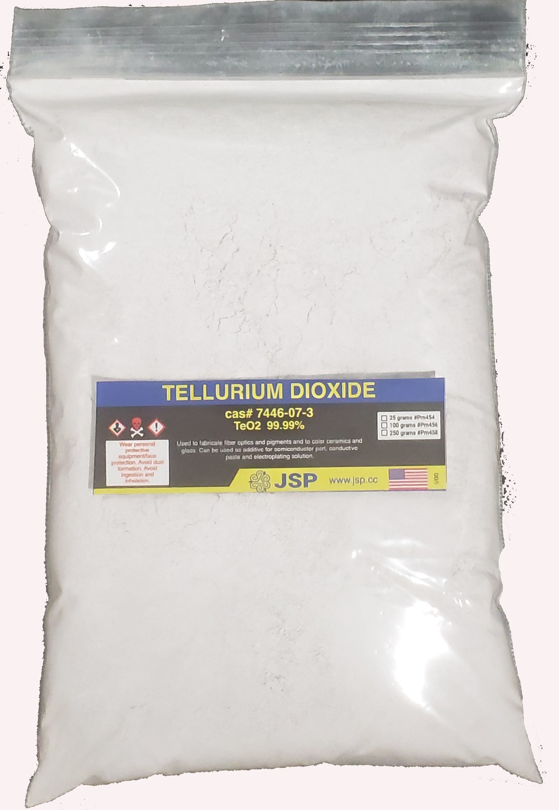 JSP®TELLURIUM DIOXIDE 250 GRAMS