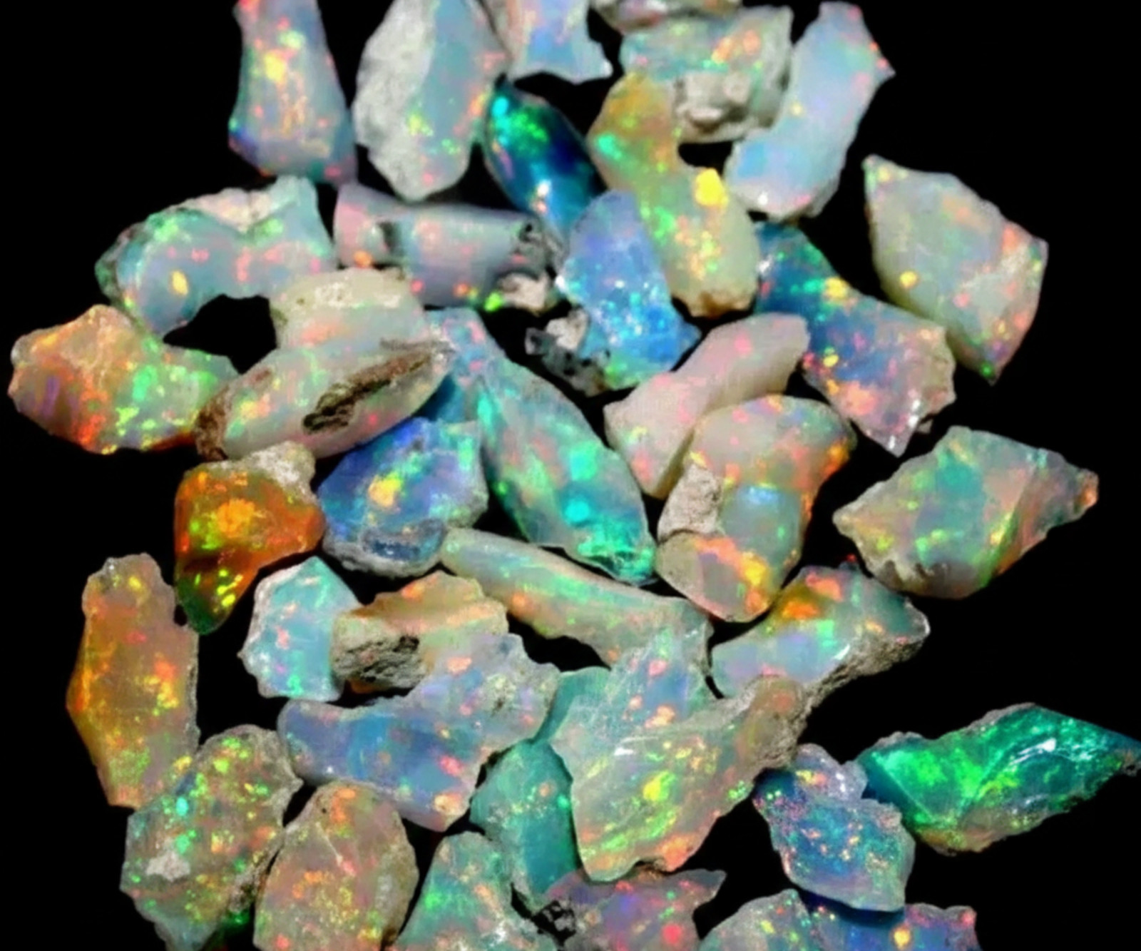 AAA Natural Ethiopian Opal Rough 10-20mm Lot Raw Welo Opal Stones