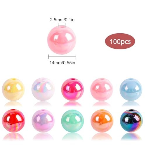 100 Pcs Beads for Pens – Focal Beads for Beadable Pens, Acrylic Bead for Beaded