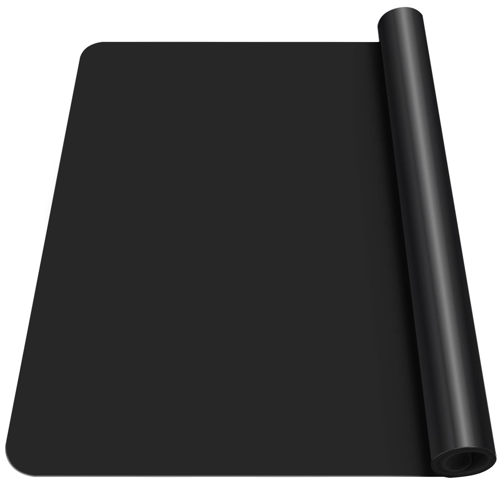 LEOBRO Large Silicone Mat, 23.4” x 15.6” Black 23.4″L x 15.6″W,